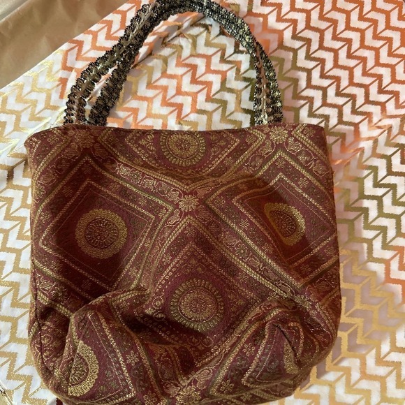 HANDMADE reversible small tote bag - Picture 2 of 4